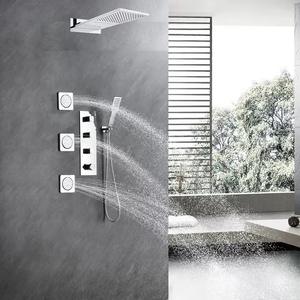 Puerta de Ducha Moderna sin Marco de Vidrio Templado Duradero de 8 MM con Acabado Cepillado de Acero Inoxidable para Baño, Garantía de 3 Años para Hoteles - Product Image 3