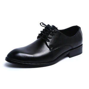 Zapatos Formales de Negocios para Hombre, Parte Superior de PU Transpirable, Estilo Británico Coreano, con Aumento de Altura Interno, Punta Puntiaguda, con Cordones, Modernos, para Boda - Product Image 1