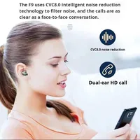 Écouteurs sans fil en vente flash F9-5 TWS, contrôle tactile binaural, réduction de bruit ENC 5.0, écouteurs intra-auriculaires