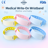 Bracelet d'identification jetable et inscriptible pour mère et bébé, pour usage hospitalier