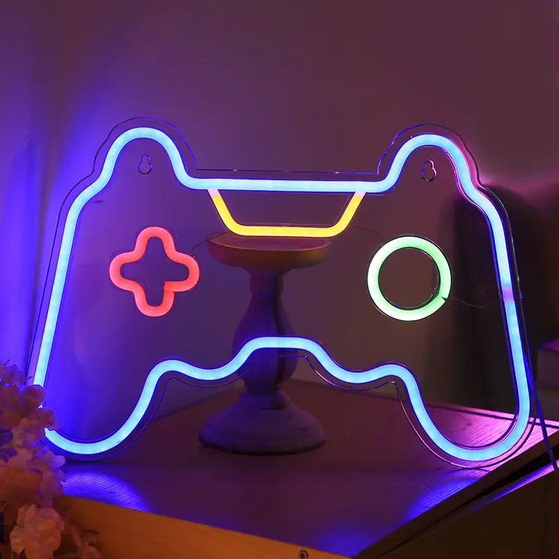 Gamer Neon Licht Led Playstation Icoon Vorm Nachtverlichting Voor Muur Decor Gaming Neon Bord Ne011