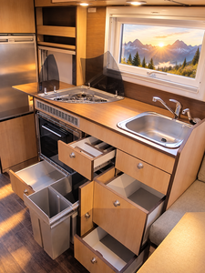 All Aluminum Shelving Honeycomb Zero Formaldehyde Fireproof Space Saving Custom Camper <b>Van</b> Conversion - Product Image 1