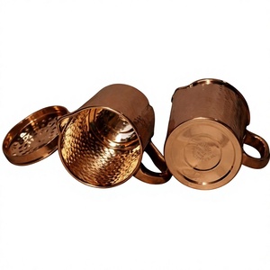 Pichet en cuivre vintage avec motif de feuilles gravé, capacité de 1,5 L, pour les fêtes, carafe en métal durable - Product Image 5