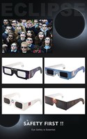 Lunettes d'éclipse solaire en carton AAS en gros, personnalisables avec logo et couleur, conformes ISO & CE, lunettes de protection solaire en papier