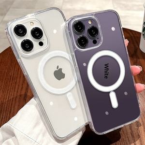 Coques de téléphone magnétiques transparentes pressées à <span class=keywords><strong>chaud</strong></span> pour iPhone 16E 17Air 14 15ProMax - <span class=keywords><strong>Coque</strong></span> rigide anti-chute magnétique tendance - Product Image 3