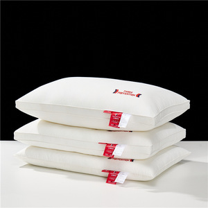 Three Prevention Hotel <b>Pillow</b> 1.1-2 Jin Rectangle Synthetic Fiber Anti-Dust Mite <b>Neck</b> Support White Adult Bed <b>Pillows</b> - Product Image 1