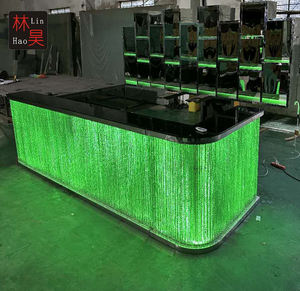 Vetro in acciaio inossidabile LED Multi colore alto <span class=keywords><strong>Bar</strong></span> e reception per club e <span class=keywords><strong>Bar</strong></span> Lounge - Product Image 5