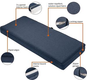 Zitkussen Voor Terrasmeubilair | Waterbestendig Buitenkussen Met Hoge Dichtheid Schuim Voor Buitenmeubels Met Wasbare Hoes - Product Image 2