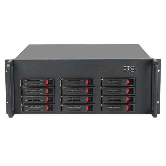 Cloud 12 Bay Hot Swap Server case Rackmount 4u Micro Atx Nas Server Chassis Network Attached Storage