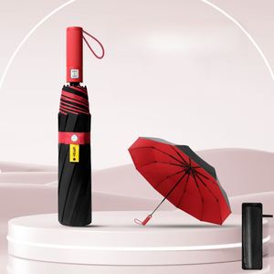 Parapluie extra large de 125 cm à 10 baleines, imperméable, en caoutchouc noir, protection UV, poids net de 578 g, idéal pour les trajets quotidiens et les voyages - Product Image 1