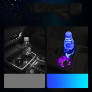 <b>Car</b> Glowing Cup Holder Mat Vehicle Ambient Light Non Slip Cup Pad Decorative Accessory LED Light-Up <b>Car</b> <b>Coaster</b> - Product Image 6