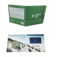 Brochure vidéo numérique de grande capacité avec poche intérieure 5.0 pouces IPS Spa Video Book Card pour la publicité Business Show