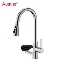 trou tasse rondelle mat noir en acier inoxydable retirer pulvérisateur évier robinet de cuisine avec verre rinceur
