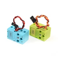 Compatible con LEGO, 360 °   Servomotor programable de doble eje de salida para bloques de construcción, programación gráfica Makecode