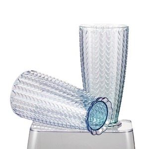 Jarrón Degradado de Dos Tonos, Transparente, Azul y Morado, de Plástico, Moderno, Simple, para Decoración del Hogar - Product Image 4