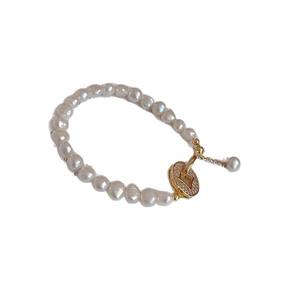 Zhuji <b>Pearl</b> Baroque <b>Bracelet</b> with 14K <b>Gold</b> Deposit Good Color Preservation Brand New 'Get Rich Money Buckle' Design - Product Image 5