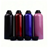 Bouteille en aluminium 250ml 500ml 1000ml 1L Noir mat Vide Métal Aluminium Bouteille d'huile essentielle avec couvercle inviolable