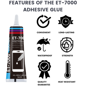 กาวดำ T7000 ขนาด 110 มล. รองรับ OEM สำหรับซ่อมเปลี่ยนกระจกหลังโทรศัพท์ แบตเตอรี่ และหน้าจอ  ยึดติดแน่น ทนทานต่อแรงสั่นสะเทือน ยืดหยุ่นได้ - Product Image 4