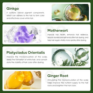 Crème colorante capillaire permanente naturelle à base de plantes Zhanghuadong OEM, sans ammoniaque, sans peroxyde, <span class=keywords><strong>pour</strong></span> femmes, couvre <span class=keywords><strong>les</strong></span> <span class=keywords><strong>cheveux</strong></span> - Product Image 4
