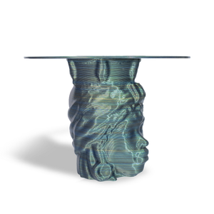 Juego de mesa de comedor de lujo de fabricación italiana Moro 3D impreso de PLA y teca hecho a mano con artesanía italiana - Product Image 2