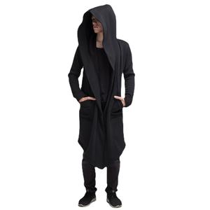 Sweat à capuche pour hommes Sweat à capuche zippé Noir Mode Veste Manches Longues Manteau Manteaux Outwear Costume Médiéval - Product Image 1
