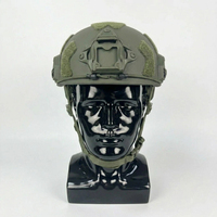 Casque tactique Olive Drab FAST SF PE avec suspension réglable et rembourrage amortissant pour l'entraînement professionnel en plein air