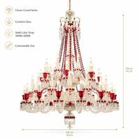 Lustres en cristal K9 de luxe européens, sur mesure pour les mariages, la décoration des halls d'hôtel, grands lustres suspendus LED Maria Theresa