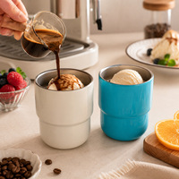 Tasses de voyage portables Emerit 200 ml 2026 en acier inoxydable 304, mini-gobelets isothermes sous vide avec couvercle et logo personnalisé