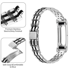 <span class=keywords><strong>Bracelet</strong></span> <span class=keywords><strong>de</strong></span> montre <span class=keywords><strong>de</strong></span> <span class=keywords><strong>luxe</strong></span> en acier inoxydable à 5 maillons pour Google <span class=keywords><strong>Fitbit</strong></span> Air, <span class=keywords><strong>bracelet</strong></span> <span class=keywords><strong>de</strong></span> remplacement réglable en métal pour poignet - Product Image 4