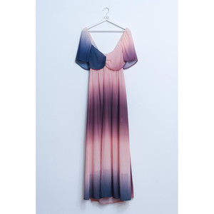 Robe maxi Ombre Sweetheart en beige - Product Image 3