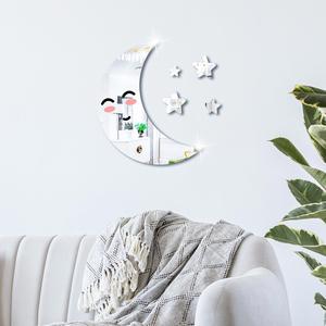 Moon Stars <b>Clouds</b> Rabbits Pineapples Butterflies Three-Dimensional Acrylic Mirror <b>Stickers</b> Emoticons Self-Adhesive <b>Wall</b> <b>Sticker</b> - Product Image 1