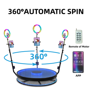 Deep Style <span class=keywords><strong>360</strong></span> °   Cabina Giratoria, Plataforma de Vidrio Templado, Velocidad y Ángulo de Luz Ajustables, Operación Remota - Product Image 5