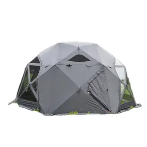 Thiết kế mới hoàn toàn cách nhiệt glamping Octagon Lều gió bằng chứng tắm hơi mùa đông Lều Băng nơi trú ẩn cho 6-8 người