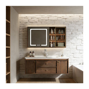 Vente Flash 	 Évier de salle de bain en bois multi-couches flottant avec <span class=keywords><strong>armoire</strong></span>, prix d'usine - Product Image 4