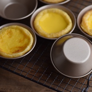 Moule à tartelettes et support à gobelets 6 pièces en acier au carbone épaissi antiadhésif, compatible four, de l'usine <span class=keywords><strong>Yangchen</strong></span> - Product Image 1