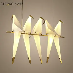 Modern Classis Luxury Chandeliers Pendant Large Bird Hanging Light Decoration White Chandelier With Birds