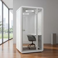 Cabine téléphonique insonorisée modulaire pour une personne, cabine de bureau mobile pour une personne, ISO/CE/ROSH