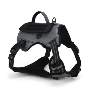 No Pull Tactical Dog <b>Harness</b> With Storage Pocket Reflective Adjustable <b>Pet</b> Vest <b>Harness</b> MOLLE Design For Medium Large Dogs - Product Image 2
