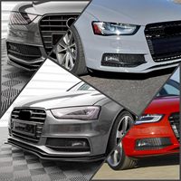 Cubierta de Faro Antiniebla de Plástico Estilo Sline de PNB Sport para Audi A4/S4 B8.5 (2013-2016), Nueva Barra Negra S-line A4L, 1 Año de Garantía