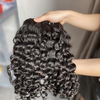 Lot de Cheveux Humains Bruts 100% Non Transformés, Vente en Gros, Cheveux Vierges à Cuticules Alignées, Double Trame, Cheveux Bruts Bouclés Birmans