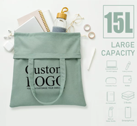 Sac fourre-tout en toile épaisse recyclée écologique avec logo personnalisé, cordon long, pliable, durable, de qualité supérieure, pour vêtements haut de gamme, marque de luxe