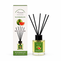 Diffuseur de parfum en verre de luxe 50 ml, boîte cadeau, parfum frais, sans BPA, sans alcool, bâtonnets en rotin pour la maison/le bureau/l'hôtel