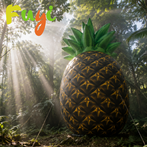 Offre Spéciale Livraison Rapide Installation Artistique Géante Gonflable Ananas Sombre avec <span class=keywords><strong>Couronne</strong></span> Verte pour Expositions en Galerie - Product Image 2