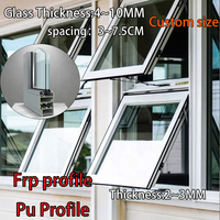 Proveedor de Ventanas de PU, Perfiles de Fibra de Vidrio FRP Estándar para Casas Pasivas, Perfiles de Fibra de Vidrio con Rotura de Puente Térmico