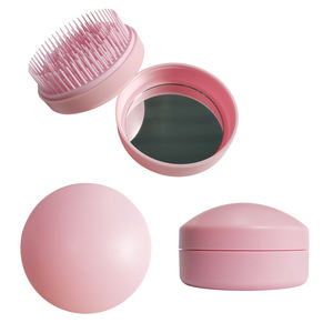 Venta caliente Mini plástico desenredante compacto espejo de bolsillo peine portátil plegable cepillo de pelo con espejo para viajes - Product Image 3