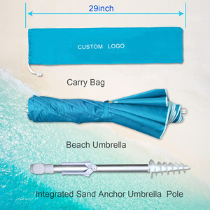 <span class=keywords><strong>Sombrilla</strong></span> de <span class=keywords><strong>playa</strong></span> plegable con mecanismo de inclinación portátil de diseño personalizado de gran tamaño de fabricación de 6,5 pies con logotipo impreso para exteriores - Product Image 5