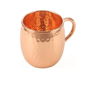 Tasse de mule en cuivre à la demande fabriquée à la main brillante de moscou Mule tasse de bière tasse Cocktail Serveware pour la vente à l'exportation - Product Image 1