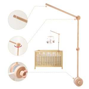 Supporto per Mobile da Culla in Legno di Faggio Naturale, 33 Pollici Regolabile, Certificato CPC CE, Decorazione per Cameretta, <span class=keywords><strong>Regalo</strong></span> Montessori per Neonati - Product Image 1