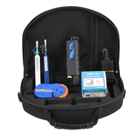 Kit d'inspection et de nettoyage de fibres optiques portable TIC-05E avec microscope optique 400x, stylo de nettoyage à un clic et cassette de nettoyage