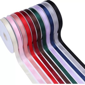Pita Satin Poliester Dua Sisi 2cm 100 Yard untuk Pembungkus Kado Natal Hanukkah Karangan Bunga Kerajinan DIY-Fashion - Product Image 6